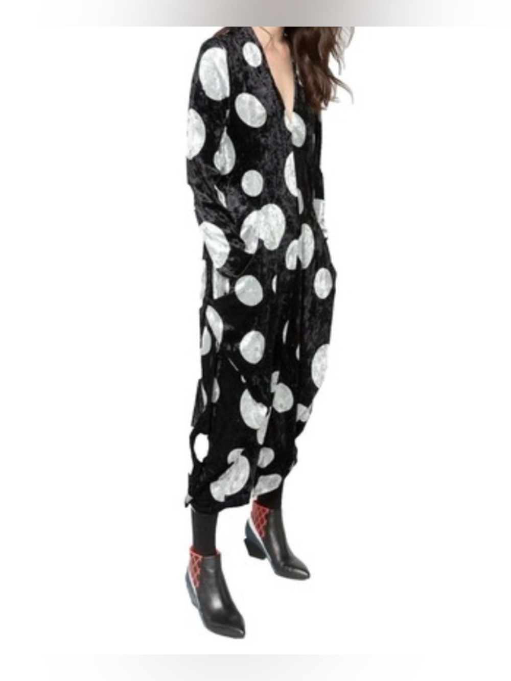 NWT Ruti Alembika Moon Toi Women's Size 3 L/XL Iconic Cocoon Dress Black Velvet